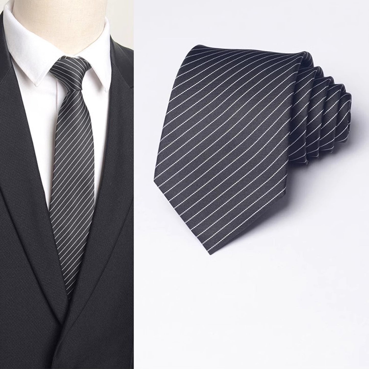 Nelipo 8cm Men's Business Formal Ties Stripe