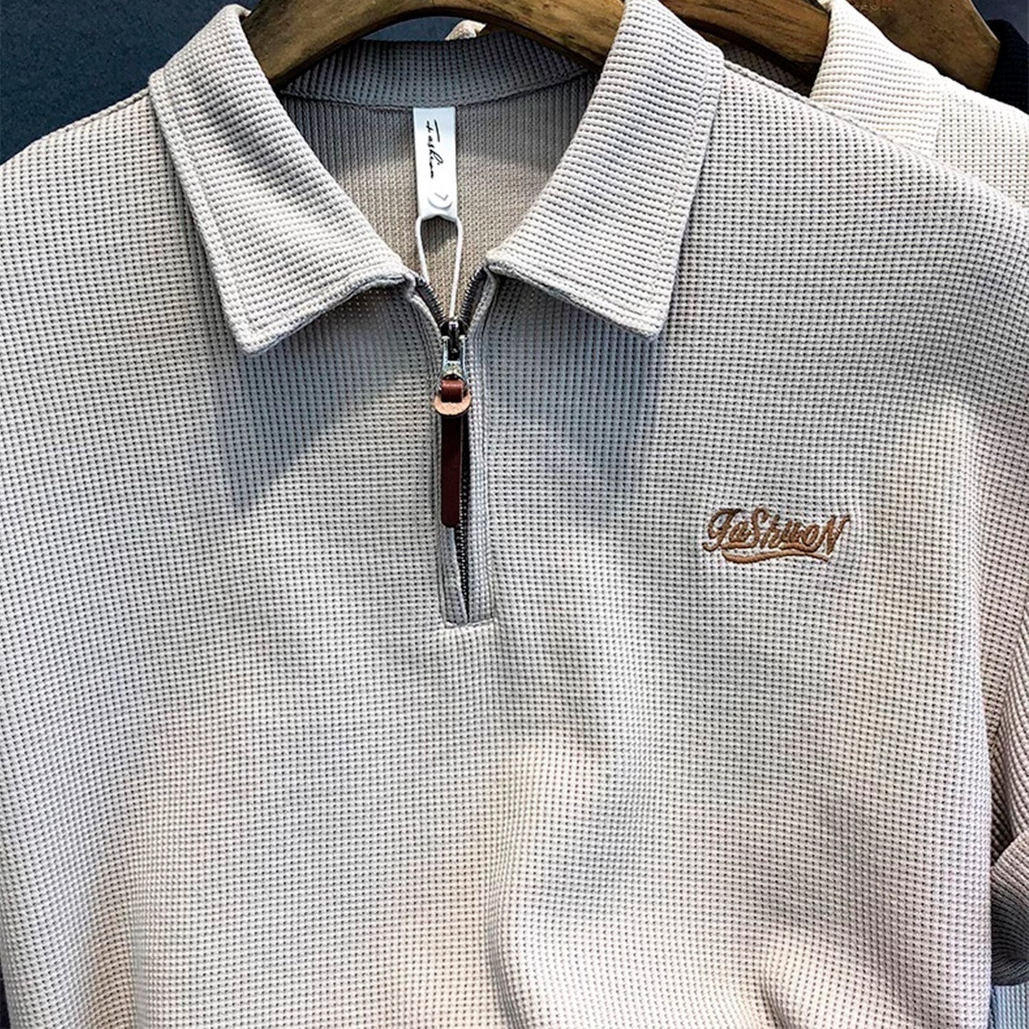 Nelipo Thin waffle short-sleeved Knit shirts for men