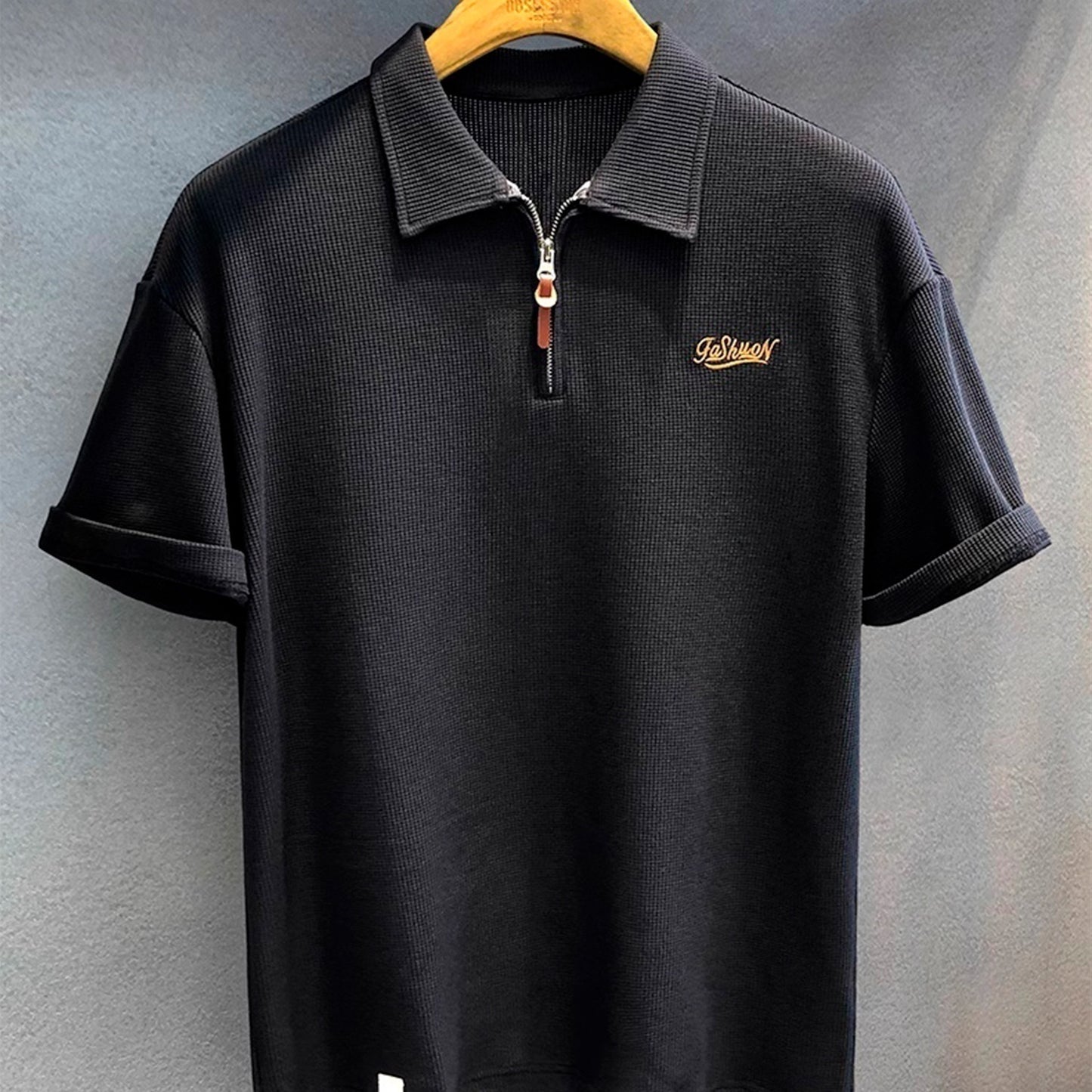 Nelipo Thin waffle short-sleeved Knit shirts for men