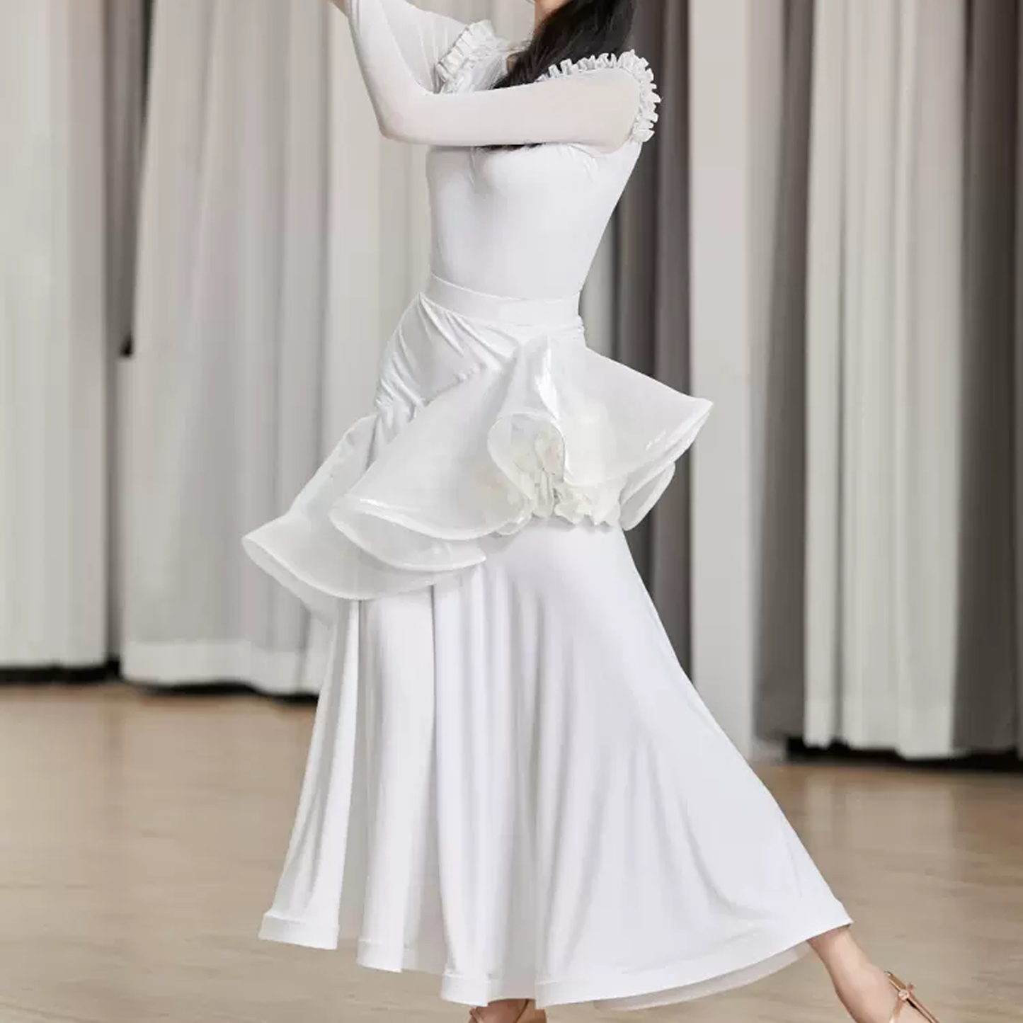 Nelipo Ballroom dancing uniforms Eltz ballroom dance skirt two-piece