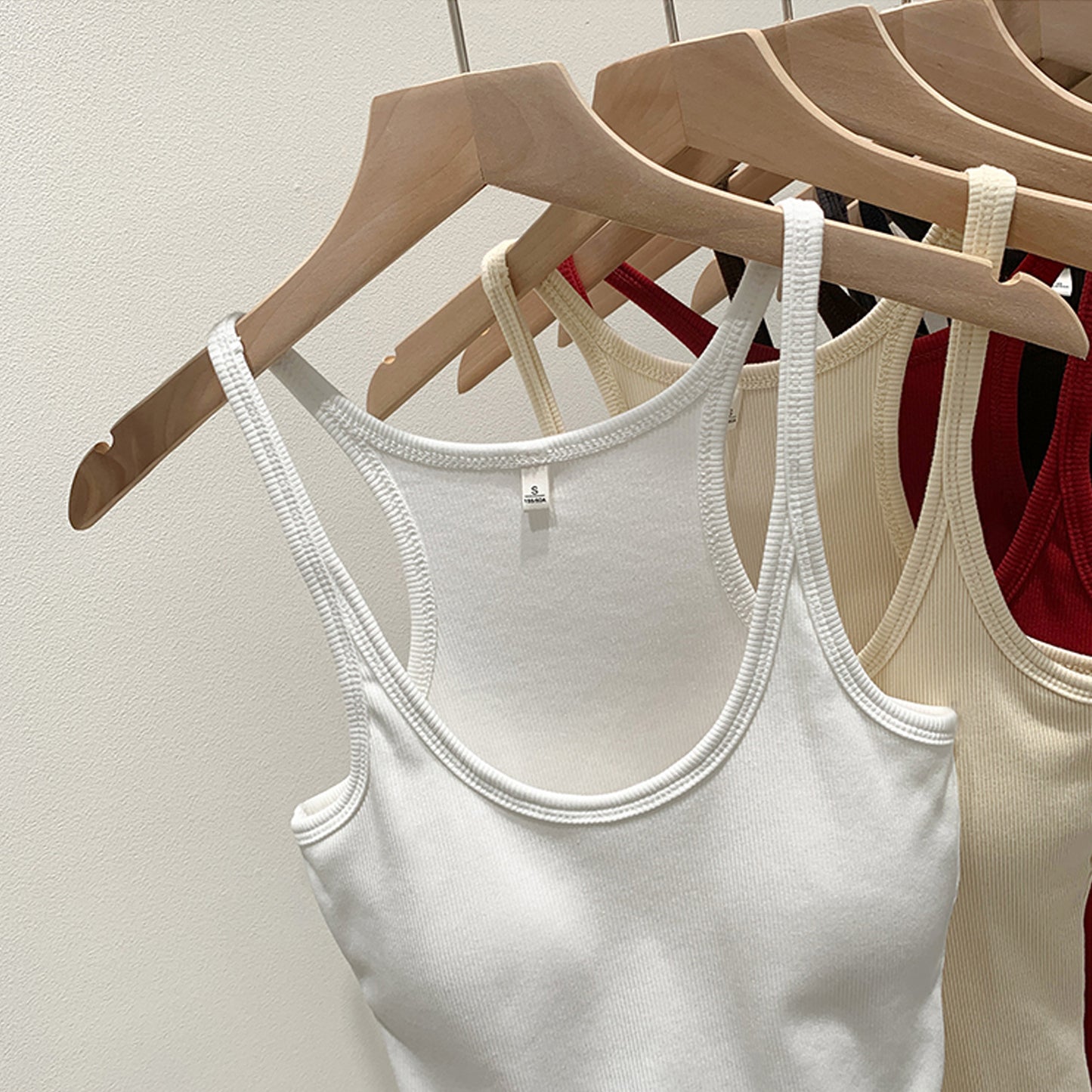nelipo womens summer i-shaped camisoles with chest pad wear as outer layer
