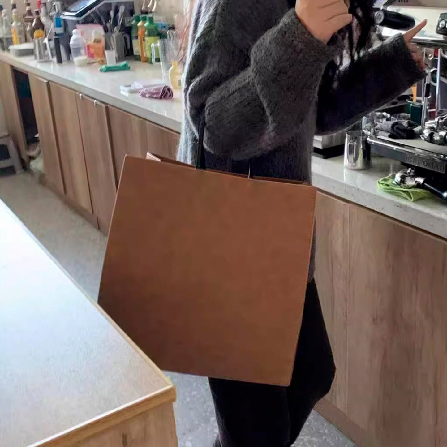 Nelipo leather shopping bags
