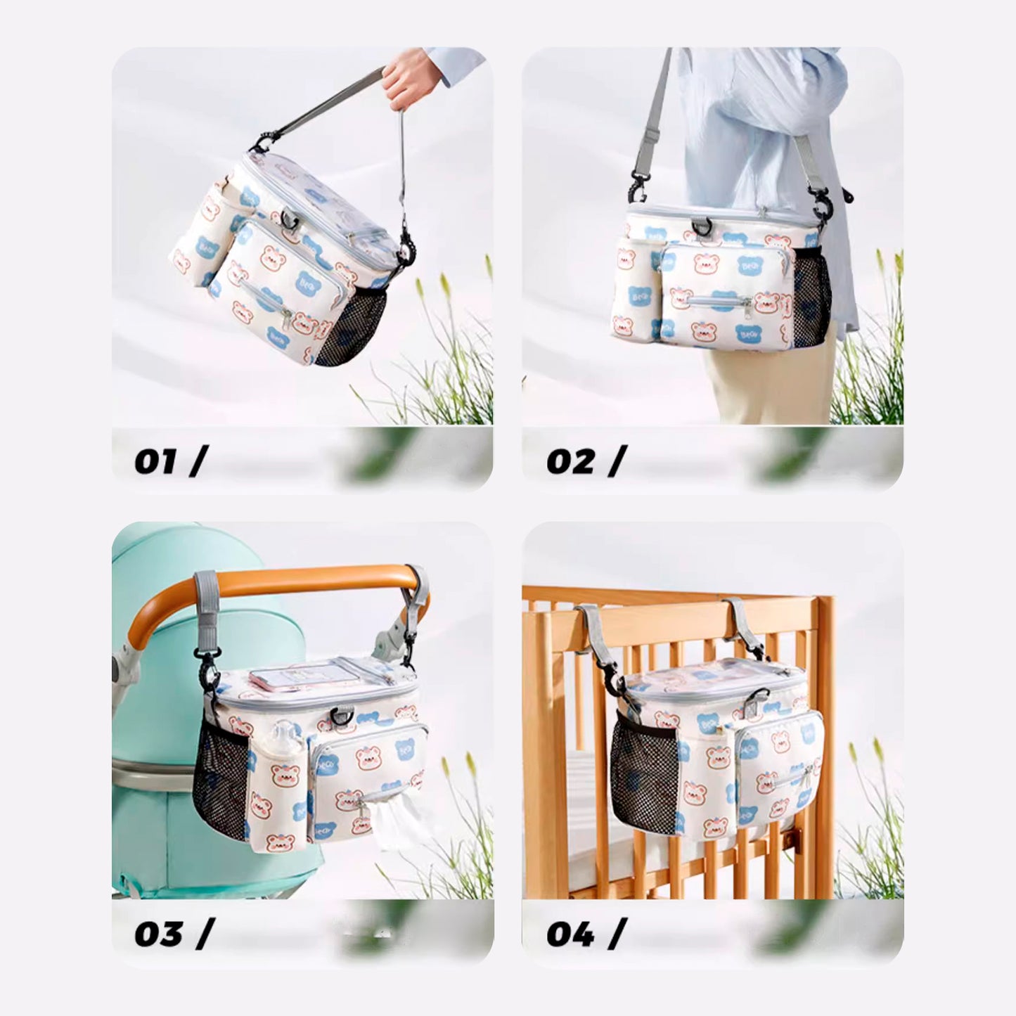 Nelipo bags for carrying babies' accessories