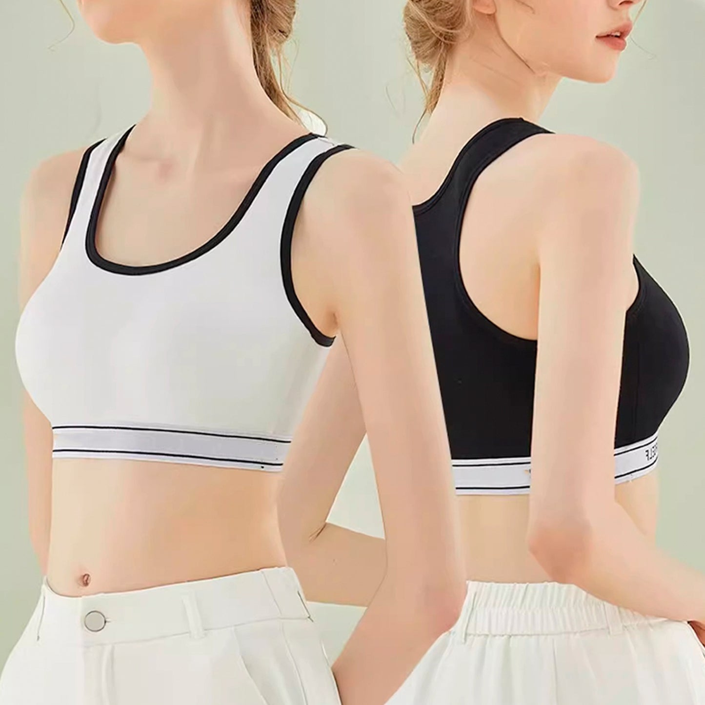 Nelipo Women's pure cotton Underwear summer hurdle sports fitness top