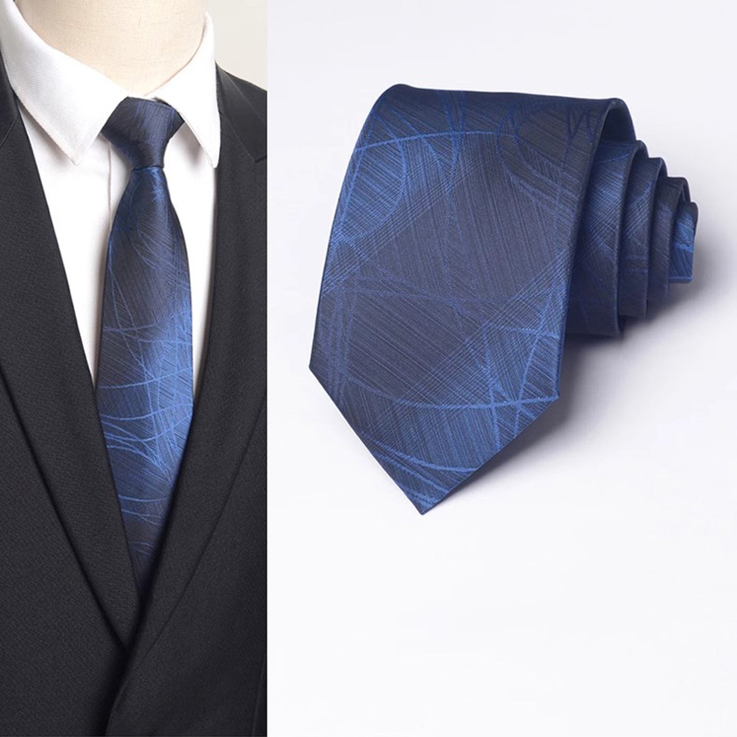 Nelipo 8cm Men's Business Formal Tie Stripe
