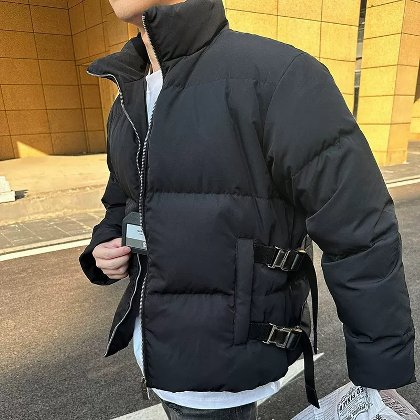 Nelipo Unisex down cotton jacket Autumn and winter European and American simple