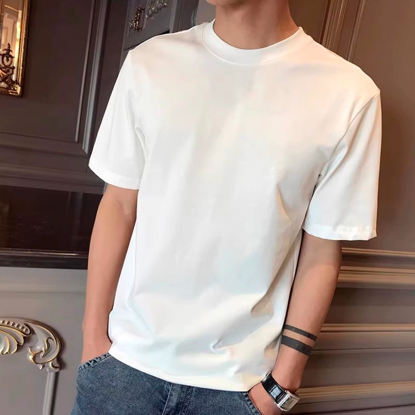 Nelipo Summer ice silk quick-drying pure cotton Tee shirts