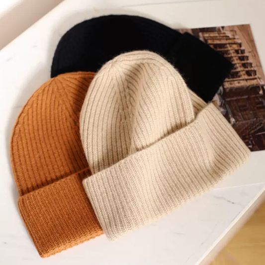Nelipo Women's winter hats Leisure sports knitwear Pure cashmere beanie