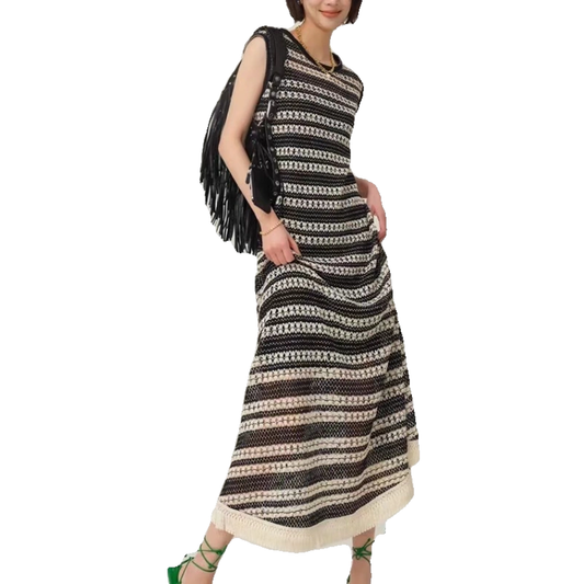 Nelipo women's Knit dresses Hollow knitted design